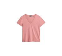 Superdry Studios Slub Embroidered Kurzarm-t-shirt Mit V-ausschnitt S Dusty Rose