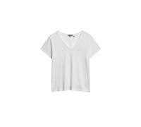 Superdry Studios Slub Embroidered Vee Short Sleeve V Neck T-shirt Beige S Frau (Herstellerartikelnummer: W1011181A-01C-10)