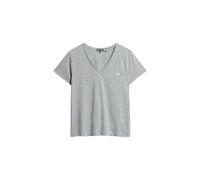 Superdry Studios Slub Embroidered Kurzarm-t-shirt Mit V-ausschnitt S Smoke Grey Marl