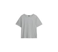 Superdry Damen Studio T-Shirt mit überschnittenen Schultern Rauchgrau Meliert 42