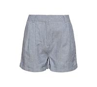 Superdry Damen Studios Shorts aus Leinen Optik/Marineblaue Streifen 38