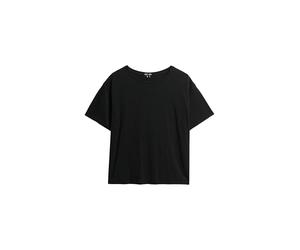 Superdry Damen Studios T-Shirt mit Oversized-Passform Schwarz 40