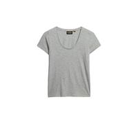 Superdry Damen Studios T-Shirt mit tiefem Ausschnitt