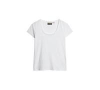 Superdry Damen Studios T-Shirt mit tiefem Ausschnitt