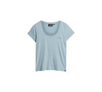 Superdry Damen Studios T-Shirt mit tiefem Ausschnitt
