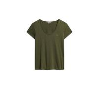 Superdry Damen Studios T-Shirt mit tiefem Ausschnitt Army Kaki Grün 40