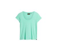 Superdry Damen Studios T-Shirt mit tiefem Ausschnitt Neonmintgrün 38