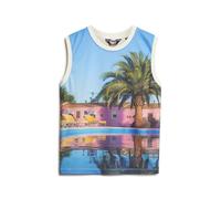 Superdry Damen Camiseta Tipo Chaleco Hemd, Blau (Palm Blue AOP), 38