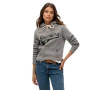 Superdry Damen Super Athletics Kapuzenpullover Dunkles Felsgrau 42