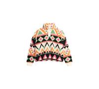 Superdry Damen Fleecejacke Super Soft Printed bedruckt schwarz/orange/rosa Größe M
