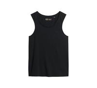 Superdry Damen Tanktop mit weitem Rundhalsausschnitt Schwarz 36