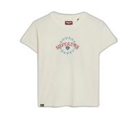 Superdry Damen Tattoo T-Shirt mit Strassbesatz Winterweiß 42
