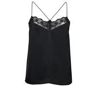Superdry Damen Trägertop aus Satin Schwarz 38