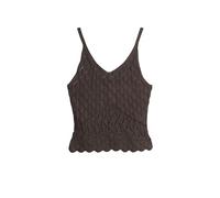 Superdry Damen Trägertop mit Häkeldetail Dunkles Eichenbraun 40