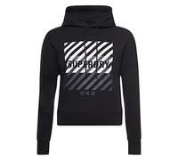 Superdry Damen Training Core Sport Kurzhoodie Schwarz 38