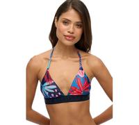 Superdry Logo Triangle Bikinioberteil M Tropical Stencil Blue Print