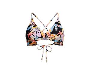 Superdry Damen Triangel-Bikinioberteil mit überkreuzten Rückenträgern Orange Tropisch 42