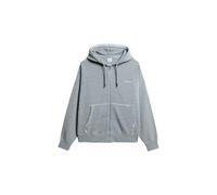 Superdry Damen Überfärbte Essential Kapuzenjacke mit Logo Blauer Nebel 40