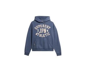 Superdry Damen Übergroßes Athletic Essentials Hoodie mit Applikation Mariner Marineblau 42