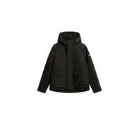 Superdry Damen Ultimative Windbreaker Jacke mit Kapuze Schwarz 38