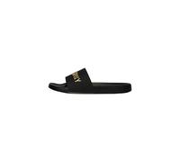 Superdry Damen Vegane Badesandalen mit Logo Schwarz/Metallic Gold 3-4