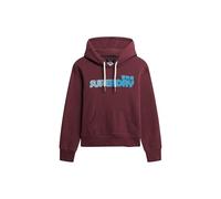 Superdry Damen Verblasstes Core Hoodie Feigenrot Lila 40