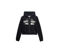 Superdry Atheltic Essential Relaxed Fit Cropped Reißverschlusspullover S Eclipse Navy