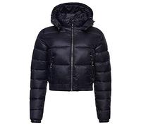 Superdry Damen Verkürzte Fuji Kapuzenjacke Schwarz 38