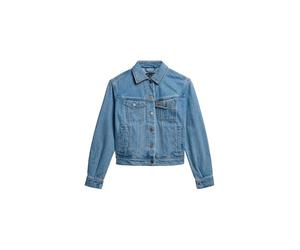 Superdry Damen Verzierte Jeansjacke Boston Vintage Blau 42