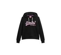 Superdry Damen Vintage Hoodie mit Logo und Verzierung Schwarz 36