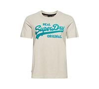 Superdry Vl Scripted Coll Kurzarm-t-shirt S Oatmeal Marl