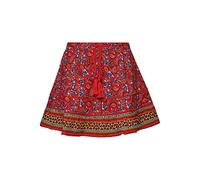 Superdry Damen Vintage Minirock mit Verzierung Paisley Rot Durchgehend Bedruckt 38