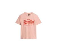 Superdry Damen Vintage T-Shirt mit Logo-Stickerei Abtei Pfirsich Erika 40
