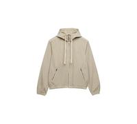 Superdry Damen Washed Twill Jacke mit Kapuze Peyote Beige 38