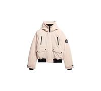 Superdry Damen Wattierte City Bomberjacke Grau-Weiß 40