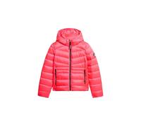 Superdry Damen Wattierte Fuji Steppjacke mit Kapuze Hyper Feuer Pink 44