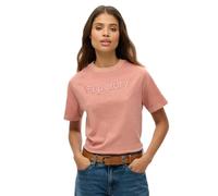 Superdry Emb Core Logo Boxy Loose Kurzarm-t-shirt XS Ash Rose