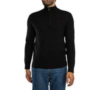 Superdry Ess LW Wollmischung 1/2 Reißverschluss Strickpullover, Schwarz L
