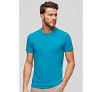 Superdry T-Shirt Essential Logo Neon-Stickerei – Rundhals, 100% Baumwolle – Herren Blau 2XL