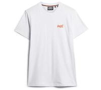 Rundhalsshirt SUPERDRY "ESSENTIAL LOGO EMB TEE", Herren, Gr. 3XL, weiß (optic), Single Jersey, Obermaterial: 100% Baumwolle, unifarben, slim fit hüftlang, Rundhals, Shirts Rundhalsshirt (23123633-XXXL