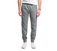 Sweathose SUPERDRY "ESSENTIAL LOGO JOGGERS HB", Herren, Gr. L, N-Gr, antique grau marl, angeraute Sweatware, Obermaterial: 60% Baumwolle, 40% Polyester, meliert, relaxed fit knöchellang, Hosen Sweatho