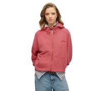 Superdry Damen Übergroße Essential Logo Raglan-Kapuzenjacke Stechpalmenbeere Rot 40
