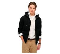 Superdry Herren Zip-Hoodie Essential Logo – Kapuze, Reißverschluss, einfarbig Schwarz M