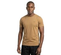 Rundhalsshirt SUPERDRY "ESSENTIAL SERIF LOGO EMB TEE", Herren, Gr. XL, bronze braun, schwarz bronze, Single Jersey, Obermaterial: 100% Baumwolle, bedruckt, regular fit normal, Rundhals, Shirts Rundhal