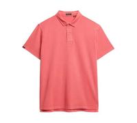 Poloshirt SUPERDRY "ESSENTIAL JERSEY POLO", Herren, Gr. L, teaberry rot, Single Jersey, Obermaterial: 100% Baumwolle, unifarben, modisch, relaxed fit, Rundhals, Kurzarm, Shirts (83997622-L) teaberry r