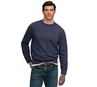 Sweatshirt SUPERDRY "ESSENTIAL STACKED LOGO CREW", Herren, Gr. M, soft navy, angeraute Sweatware, Obermaterial: 60% Baumwolle, 40% Polyester, bedruckt, relaxed fit normal, Rundhals, Rippbündchen, Swea