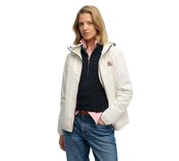 Outdoorjacke SUPERDRY "ESSENTIAL TRI WINDBREAKER JKT", Damen, Gr. L, weiß (sanftes weiß), Web, Obermaterial: 100% Polyester, loose fit normal, Jacken Outdoorjacke, Loose Fit, mit hochschließendem Krag