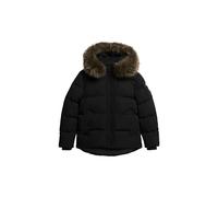 Steppjacke SUPERDRY "EVEREST 5 BAFFLE PUFFER JKT", Damen, Gr. M, schwarz, Web, Obermaterial: 100% Polyester, unifarben, relaxed fit ca. Mitte Oberschenkel, Jacken (65190002-M) schwarz