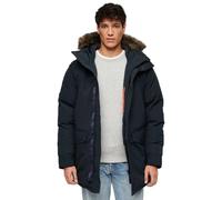 Parka SUPERDRY "EVEREST FAUX FUR PARKA JACKET", Herren, Gr. 3XL, blau (eclipse navy), Web, Obermaterial: 100% Polyester, unifarben, loose fit Po-bedeckend, Jacken Parka, Kunstfaser, loose fit (2273110