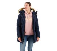 Superdry Parka Everest – Kunstfellkapuze – Blau – Damen Größe S